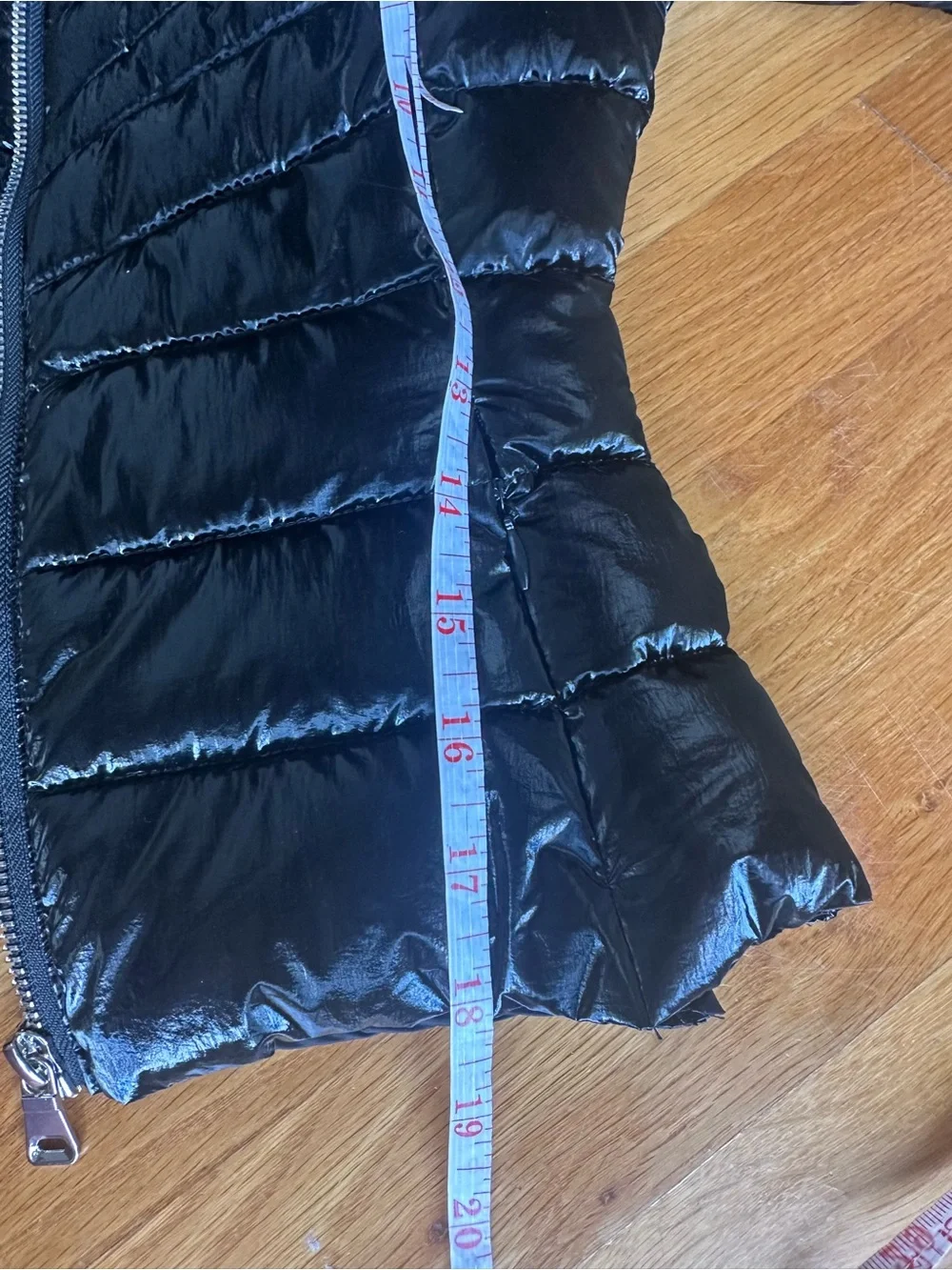 NEW Molly Bracken Girls Short Iridescent Down Jacket Black Size 8 Zipper Pockets
